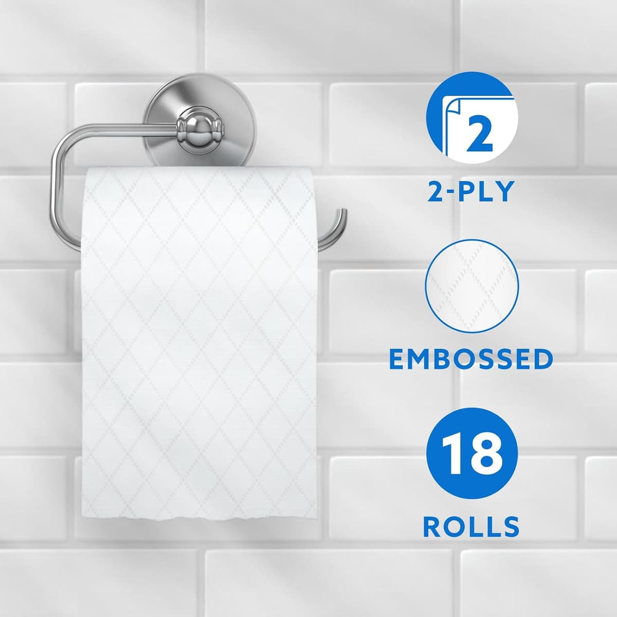 by Amazon Soft Toilet Tissue, 2-Ply, 18 Rolls (Pack of 1), 200 Sheets per Roll, FSC Certified — view 2
