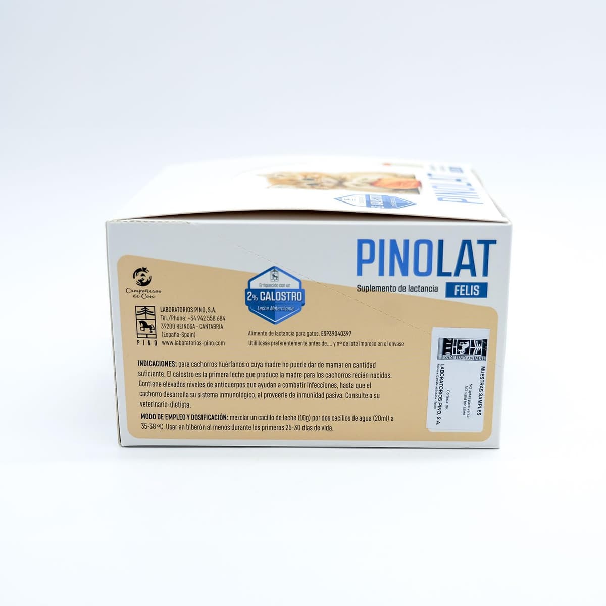 Laboratorios Pino Pinolat Felis Calostro Leche Maternizada para Cachorros de Gato con 2% Calostro – Lactancia Alternativa o Suplementaria – 30 Sobres Monodosis de 10 g — view 2