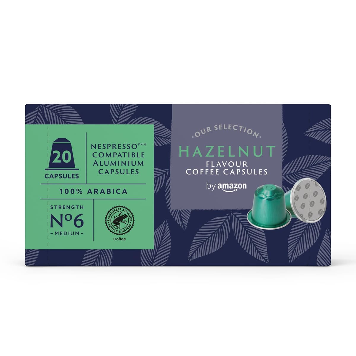 by Amazon Cápsulas de Aluminio de Café Sabor Avellana Compatibles con Nespresso, 20 Unidades (1 Paquete de 20), Certificadas por Rainforest Alliance — view 3
