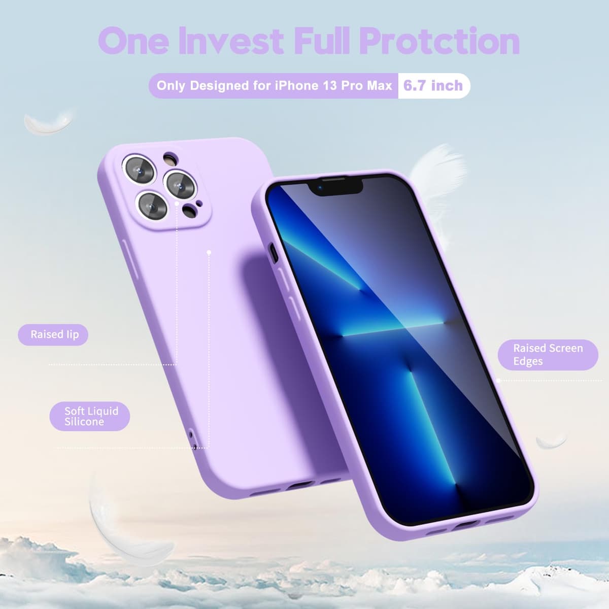 oakxco for iPhone 17 Pro Max Phone Case Liquid Silicone, Cute Thin Slim Grip Soft Rubber Gel for Women Men, Smooth Matte TPU Plain Solid Color Girly Simple Case with Camera Cover, Light Pink — view 1895