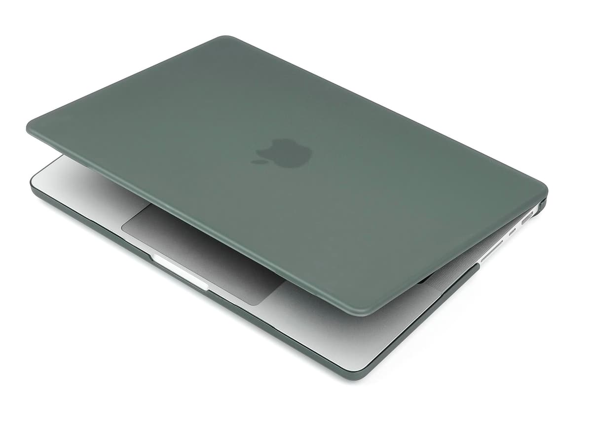 UESWILL Case Compatible with MacBook Pro 14 inch M5 M4 M3 M2 M1 Pro Max Chip & Touch ID, 2026 2025 2024 2023 2022 2021 Release, Smooth Matte Hard Shell Cover + Microfiber Cloth, Midnight Green — view 5