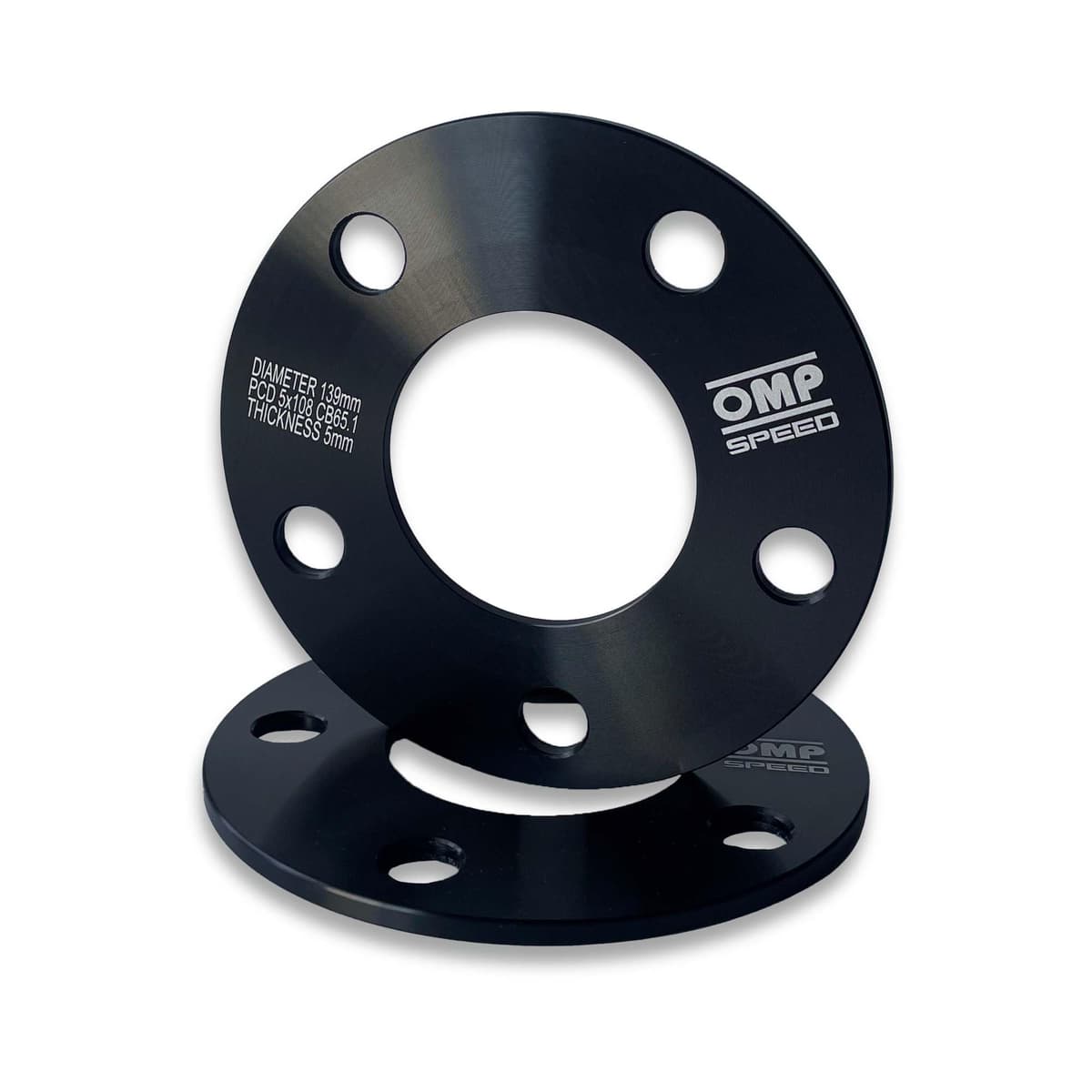 OMP Speed Juego de 2 Separadores Grosor: 5mm PCD: 4x98 CB: 58.1 OD: 139 Tornillo x8 M12x1.25 Conico Negro Aluminio - OMPS08360501 — view 12