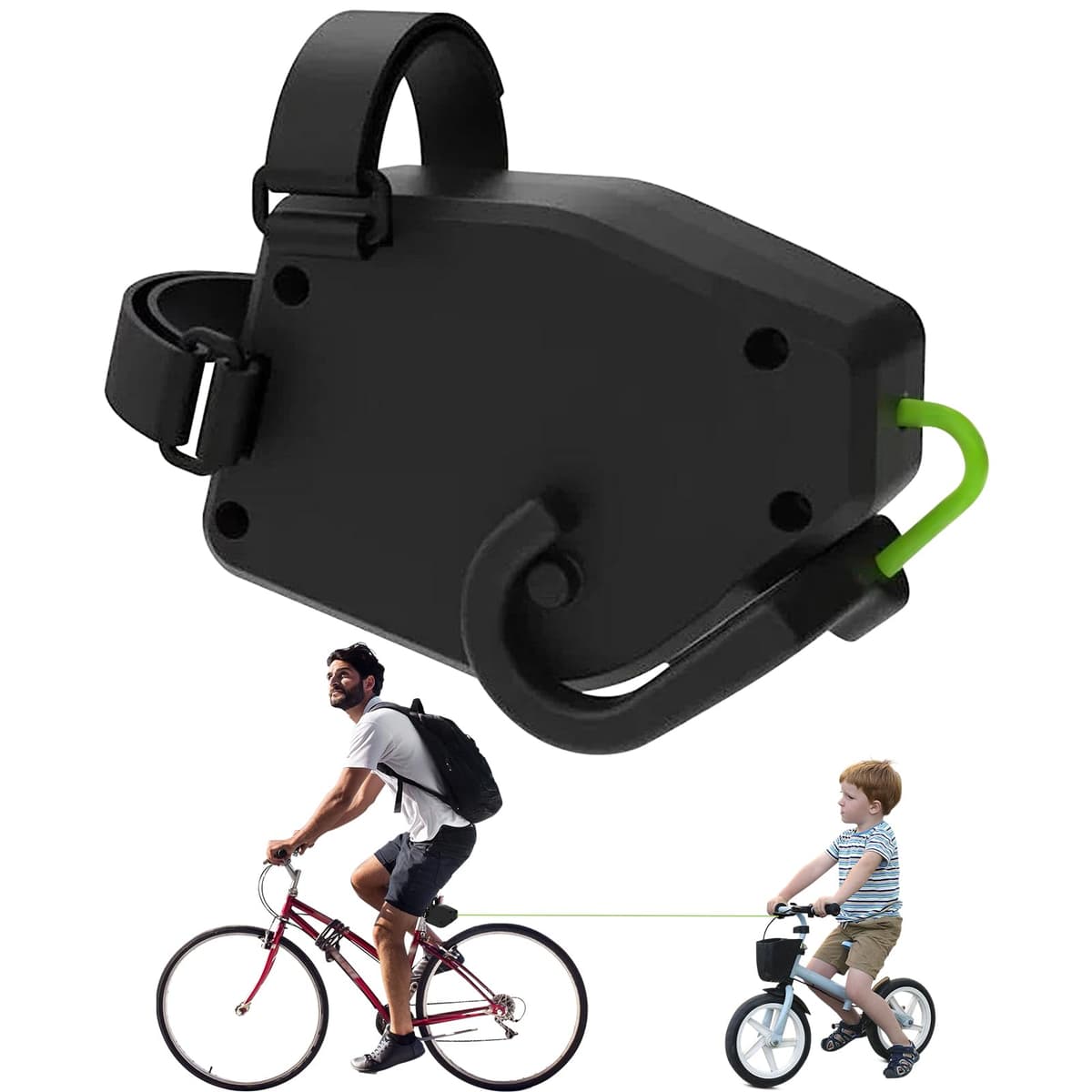 Tire de la Bicicleta Cuerda de Remolque retráctil para Bicicleta Barra de tracción Accesorios del Sistema de Remolque para Bicicleta de montaña, Bicicleta, Capacidad de Carga 90 kg
