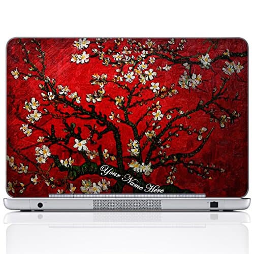 Custom Design Personalized Laptop Skin Sticker Cover Art Decal, Customize with Your Name or Text (13 Inch, Cherry Blossoming)