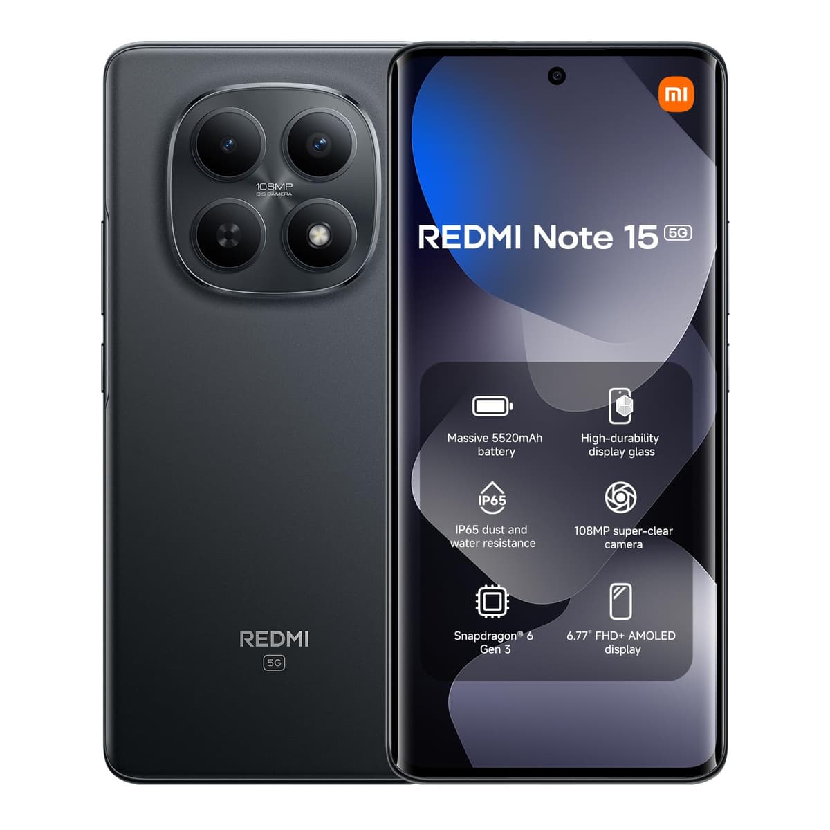 Xiaomi Redmi Note 14 smartphone, 6+128GB, green, 108MP AI camera system, 5500mAh battery, 120Hz eye-care display, AI features (no charger included), 2 year Warranty — view 28