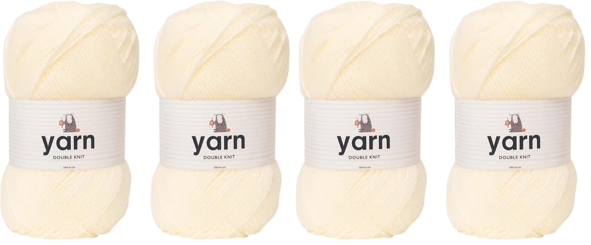 Korbond DK Beige Yarn - 100g Acrylic Wool - Lightweight, Hypoallergenic & Durable Double Knit Crochet Yarn Knitting Wool (290m Total) — view 17