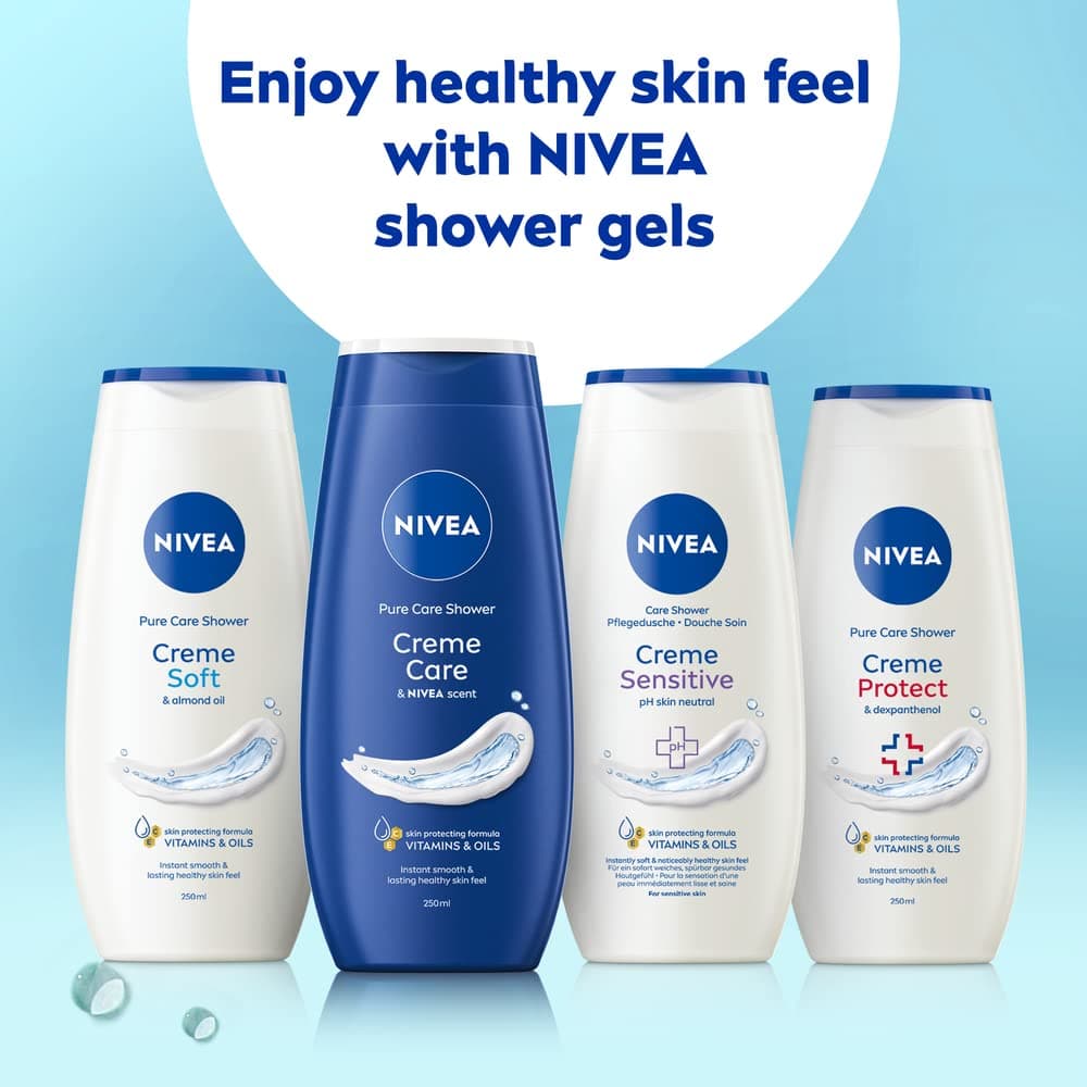 NIVEA Care Shower Creme Soft (250 ml) Enriched with Almond Oil, Moisturising Gel Body Wash, Skin Moisturiser with Mild Scent — view 5