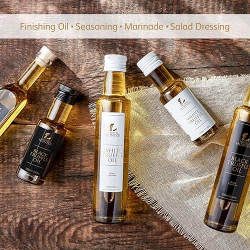 TruffleHunter - Black & White Truffle Oil Set - Extra Virgin Olive Oil for Cooking & Seasoning - 100 ml x 2 — view 4