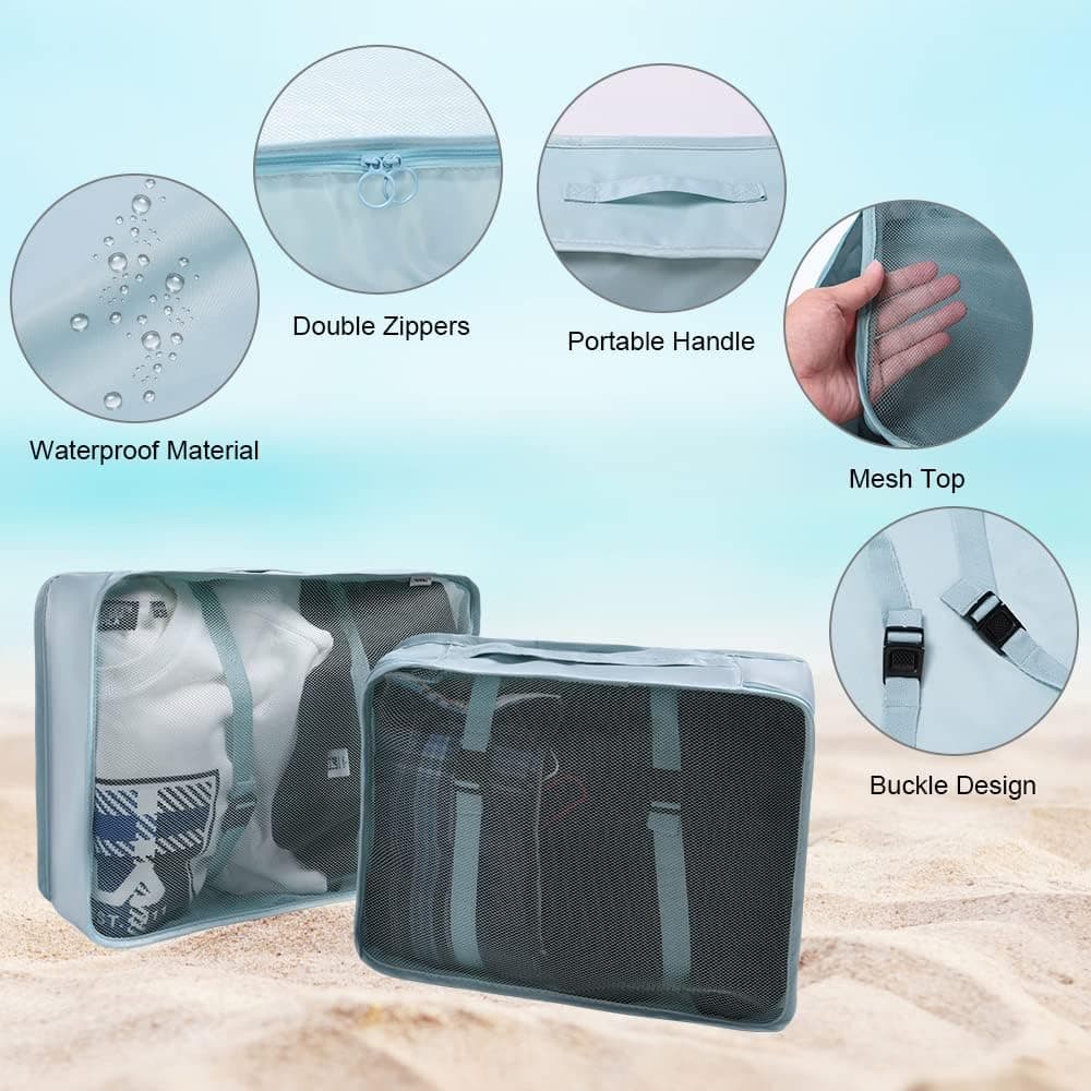 OSDUE Organizers for Suitcases, 8 Set of Luggage Organizer, Waterproof Organizer Suitcase Packing Bags for Travel Shoes Packi — view 2