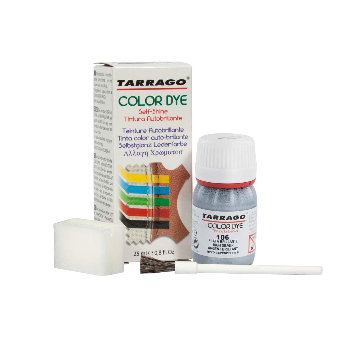 Tinte para Zapatos y Bolsos de Cuero y Textil con Esponja y Brocha | Cubre Rozaduras y Desgastes del Calzado | Gama de 90 colores — view 17