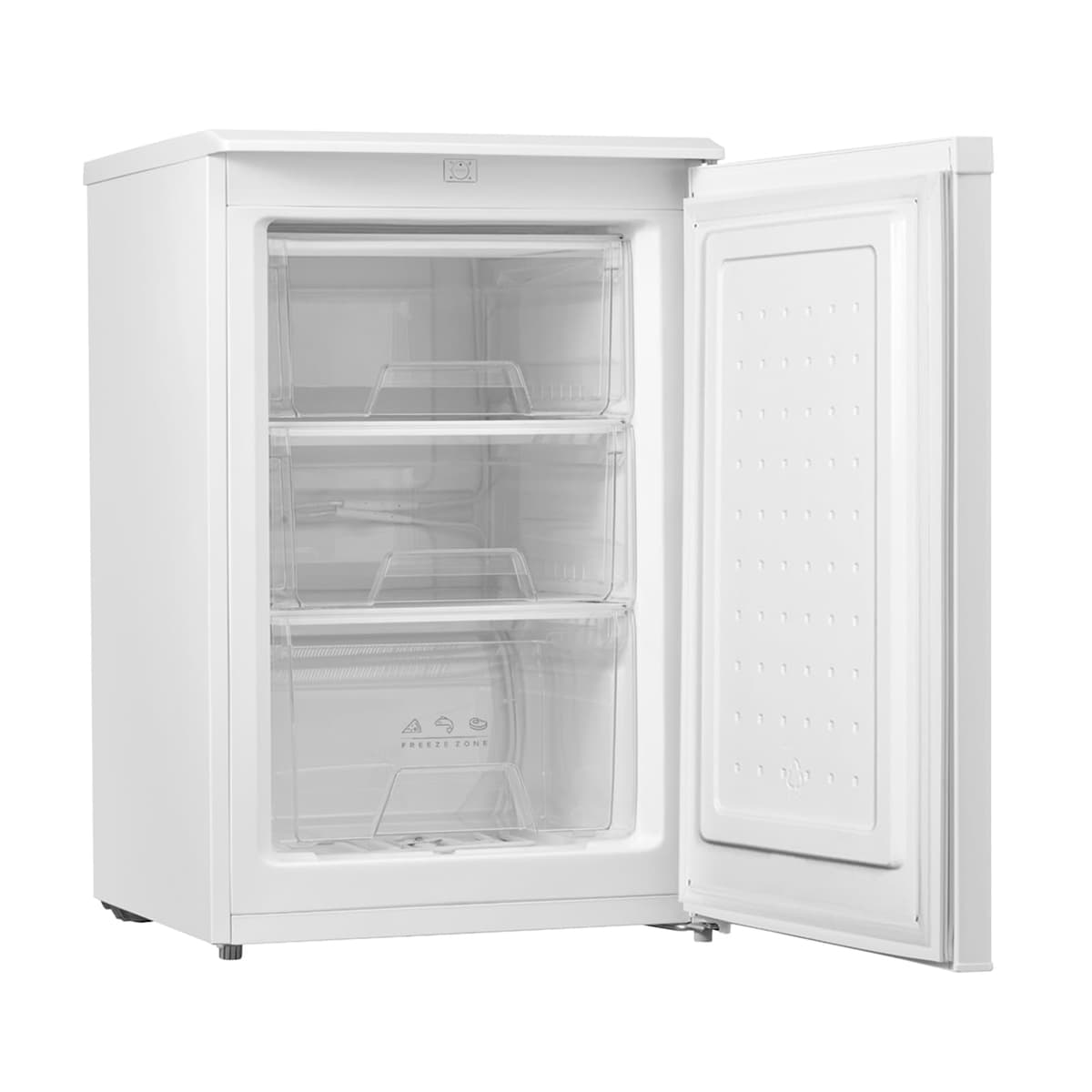 COMFEE' RCU60WH2(E) 60L Freestanding Under Counter Upright Freezer, 4-Star Freezer up to -24°C, 3 Storage Compartmen, Adjustable Thermostat, Reversible Door, White — view 14