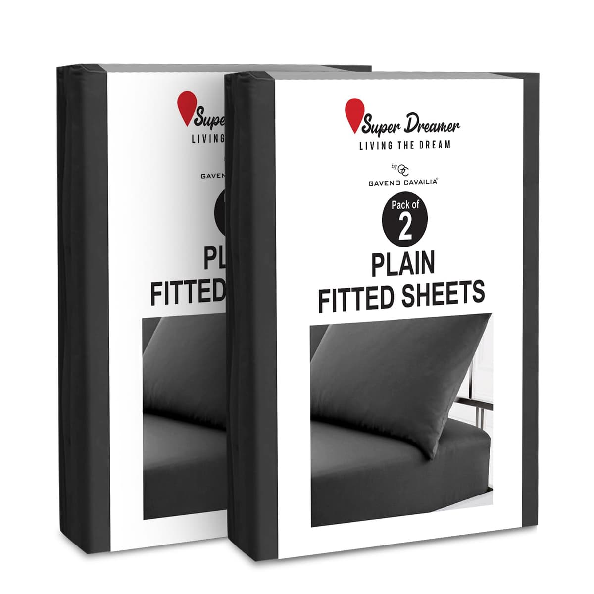 GC GAVENO CAVAILIA Fitted Sheet Single Bed (91 x 190cm) - Grey Bedding Sheets - Plain Dyed Microfiber Bed Sheets Single - (10 inch) 25cm Deep Pocket Bottom Sheet - Easycare - Wrinkle & Fade Resistant — view 65