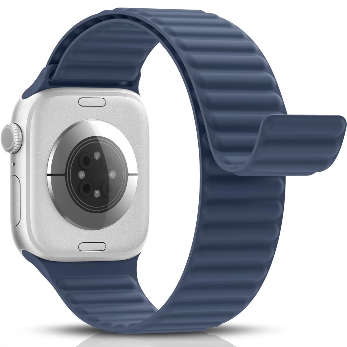 Higgs Magnetic Silicone Sport Strap Compatible with Apple Watch Straps 44mm 40mm 38mm 41mm 42mm 45mm 46mm 49mm for Men Women, Soft iWatch Wrist Band for Series 11 10 9 SE 8 7 6 5 4 Ultra 3 2 1