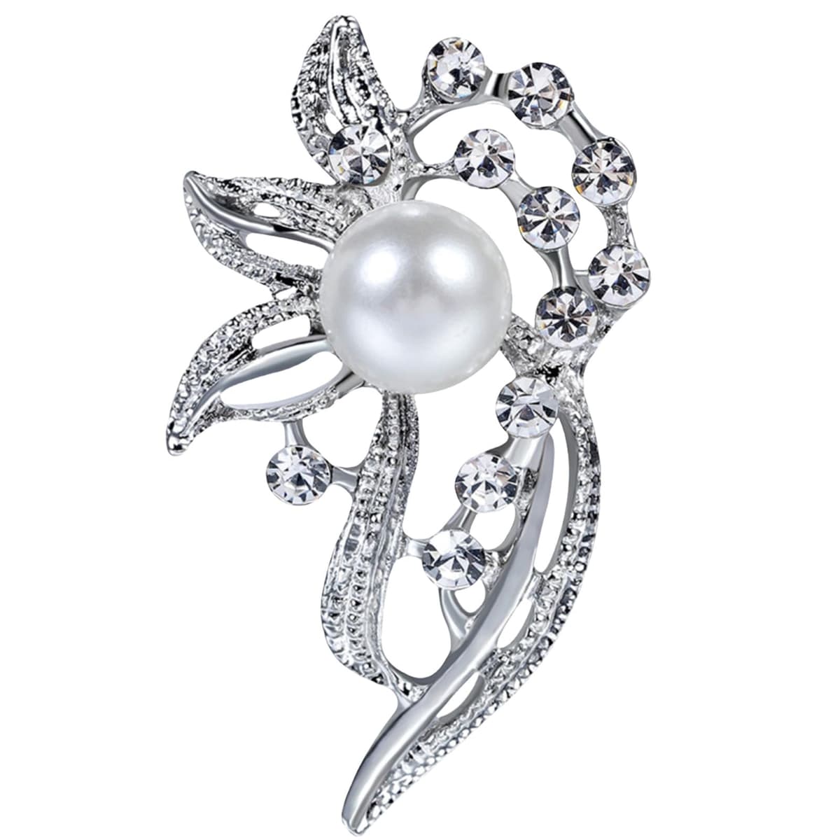 FAIRYGATE Rhinestone Brooch Clothing Jewellery Accessories Fashion Elegant Shiny Crystal Teardrop Brooches Wreath Pendent Lapel Pin，B36 — view 30