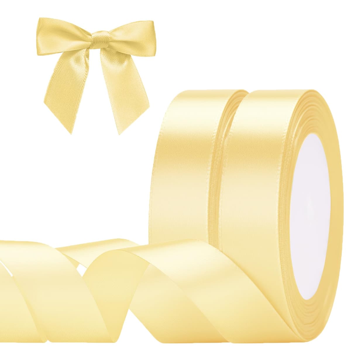 G2PLUS Baby Pink Satin Ribbons 10mm: Thick Fabric Gift Wrap Ribbons for Crafting, Party Decoration, 22m — view 21