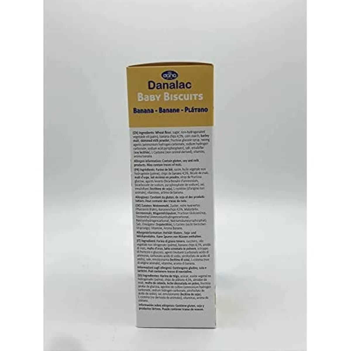Danalac, Banana Baby Biscuits Pack of Finger Food Snack for Toddlers 6+ Months with Calcium Iron and Vitamins, 120 g — view 2