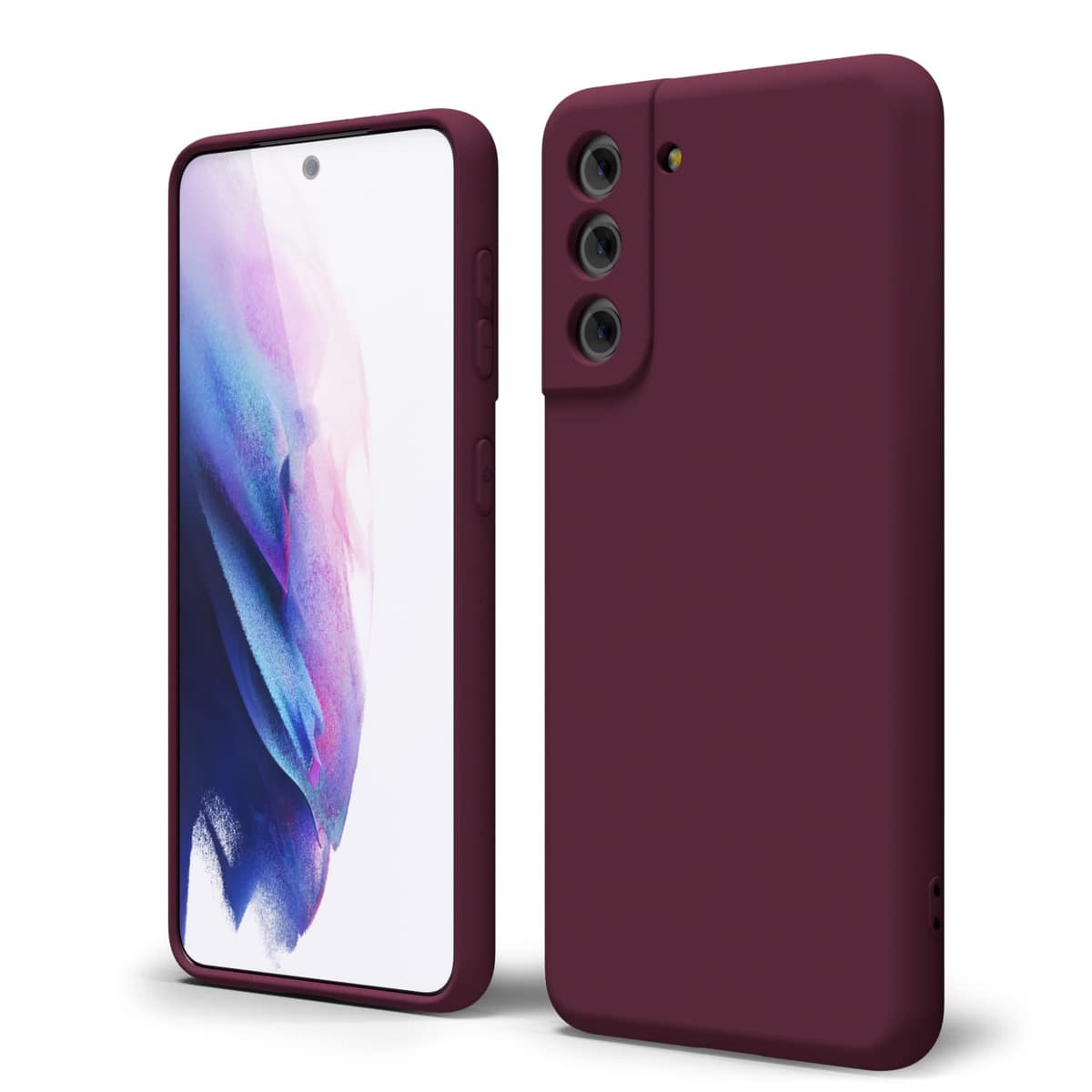 oakxco for Samsung Galaxy S23 Phone Case Liquid Silicone,Cute Thin Slim Soft Rubber TPU Plain Smooth Gel Cover for Women Girl Aesthetic Design, Matte Solid Protective & Shockproof, Burgundy Plum Wine — view 415