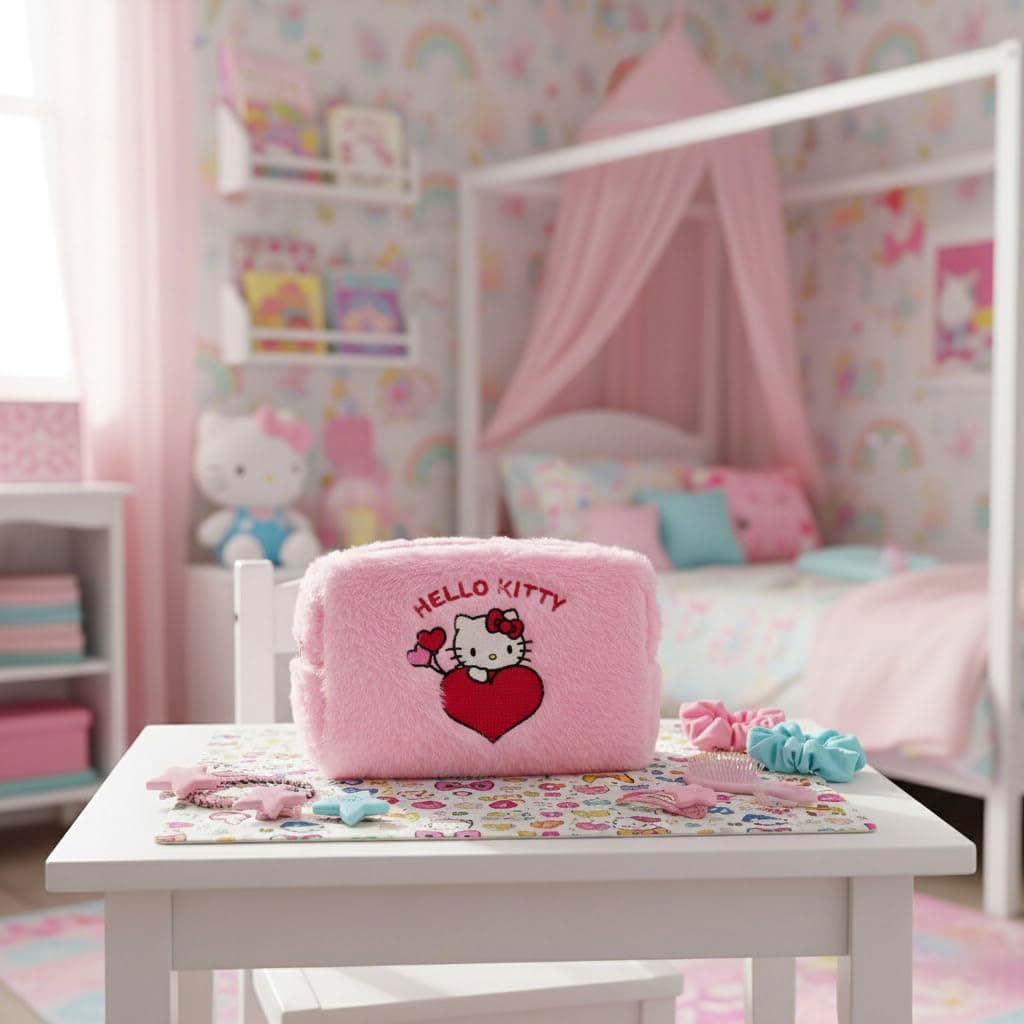 Hello Kitty - Estuche de Aseo de Piel con diseño de Sanrio — view 2