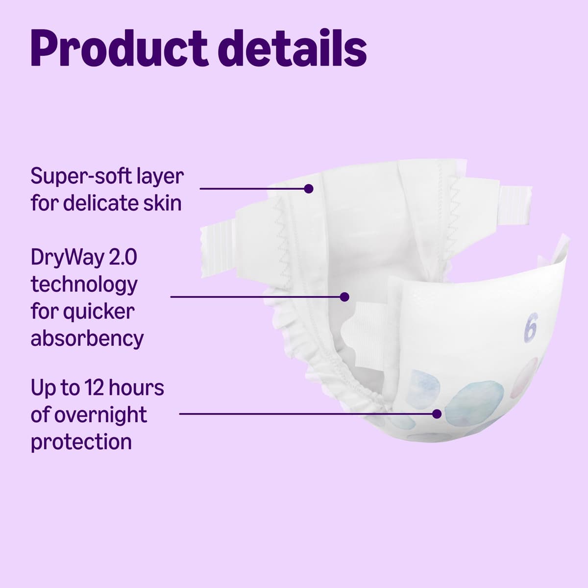 By Amazon - 70 Ultra Dry Nappies - Size 6 (15+ kg) (Previously a Mama Bear Brand, Same Product) — view 3
