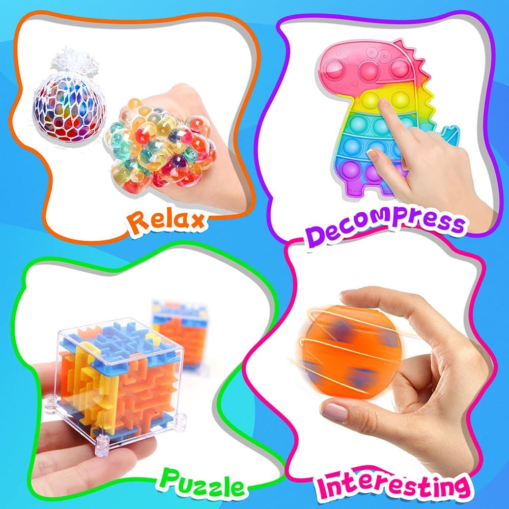 1000pcs Party Favors Goodie Bags for Kids, Fidget Toys Pack, Stocking Pinata Stuffers, Birthday Gifts, Classroom Prize, Treasure Box, Carnival Prizes, Easter Eggs Fillers — view 7