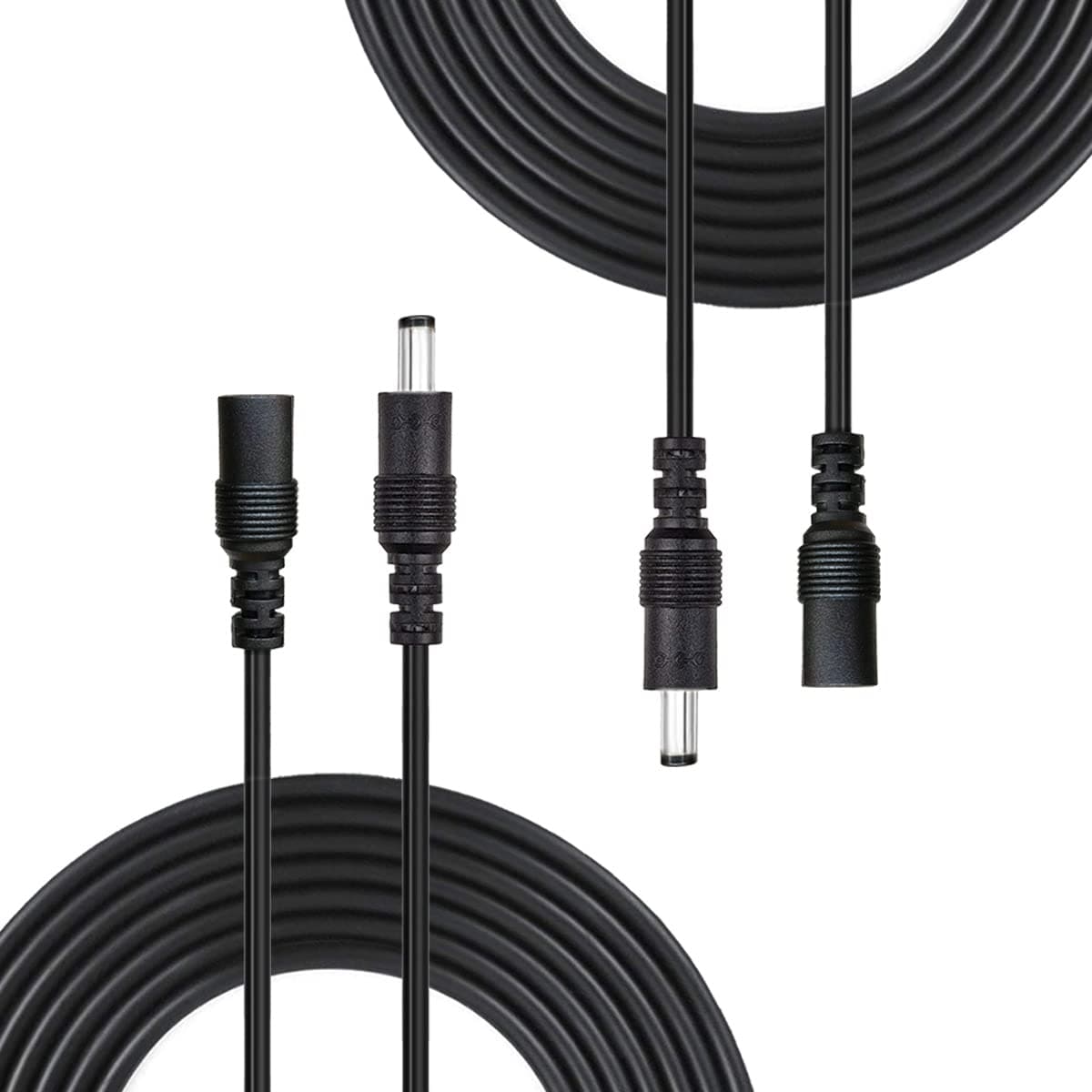 Liwinting 10m Cable de Extensión 2.1mm x 5.5mm Plug DC Macho a Hembra Conector para Adaptador de Corriente, LED, Cámara CCTV Potencia, Coche, Monitores y Más, Flexible - Blanco — view 13