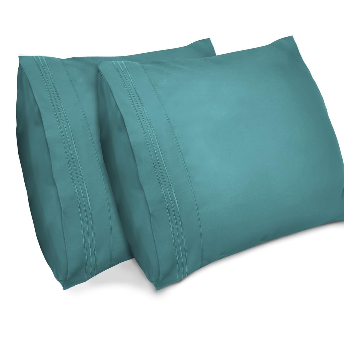 Lirex 2-Pack Fundas de Almohada 1800 hilos, Fundas de Almohada de Microfibra Suave Cepillada, Transpirables sin Arrugas y Lavables a Máquina (50x70 cm, Blanco) — view 9