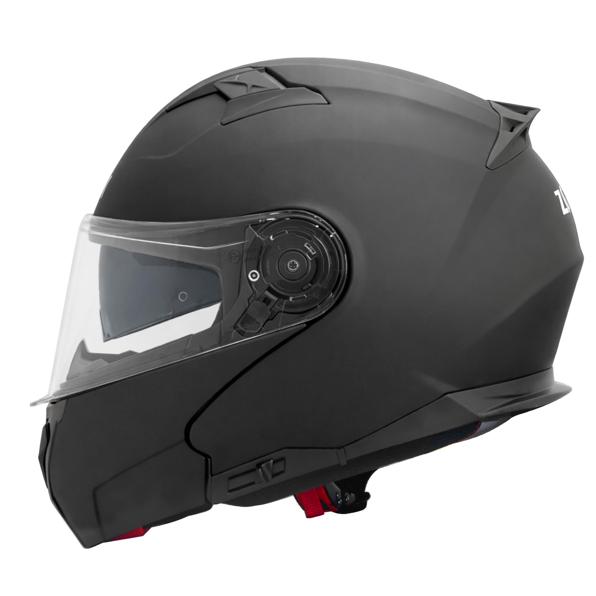 Zorax ZOR-729 Flip Up Helmet With Double Visor Motorbike Ece 2206 Approved - Matt Black M(57-58cm) — view 5