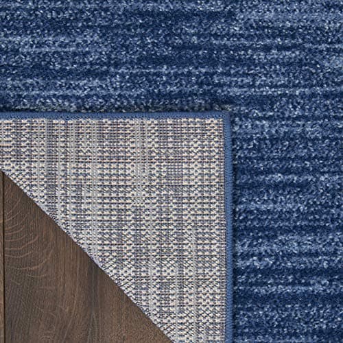 Nourison Essentials Indoor/Outdoor Navy Blue 2' x 6' Area Rug, Easy Cleaning, Non Shedding, Bed Room, Living Room, Dining Room, Backyard, Deck, Patio (2x6) — view 3