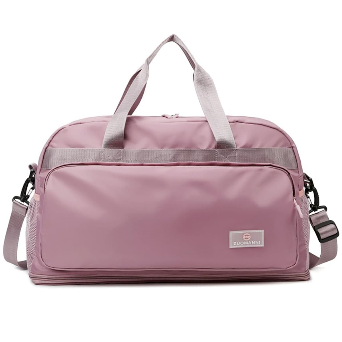 Bolsa de Gimnasio Deporte Mujer Grande, Expandible 37,7 L a 50,7 L, con Bolsillo Húmedo, Bolsa de Viaje Deportiva de Fin de Semana con Correas, Bolso Weekend Equipaje de Mano Ligera