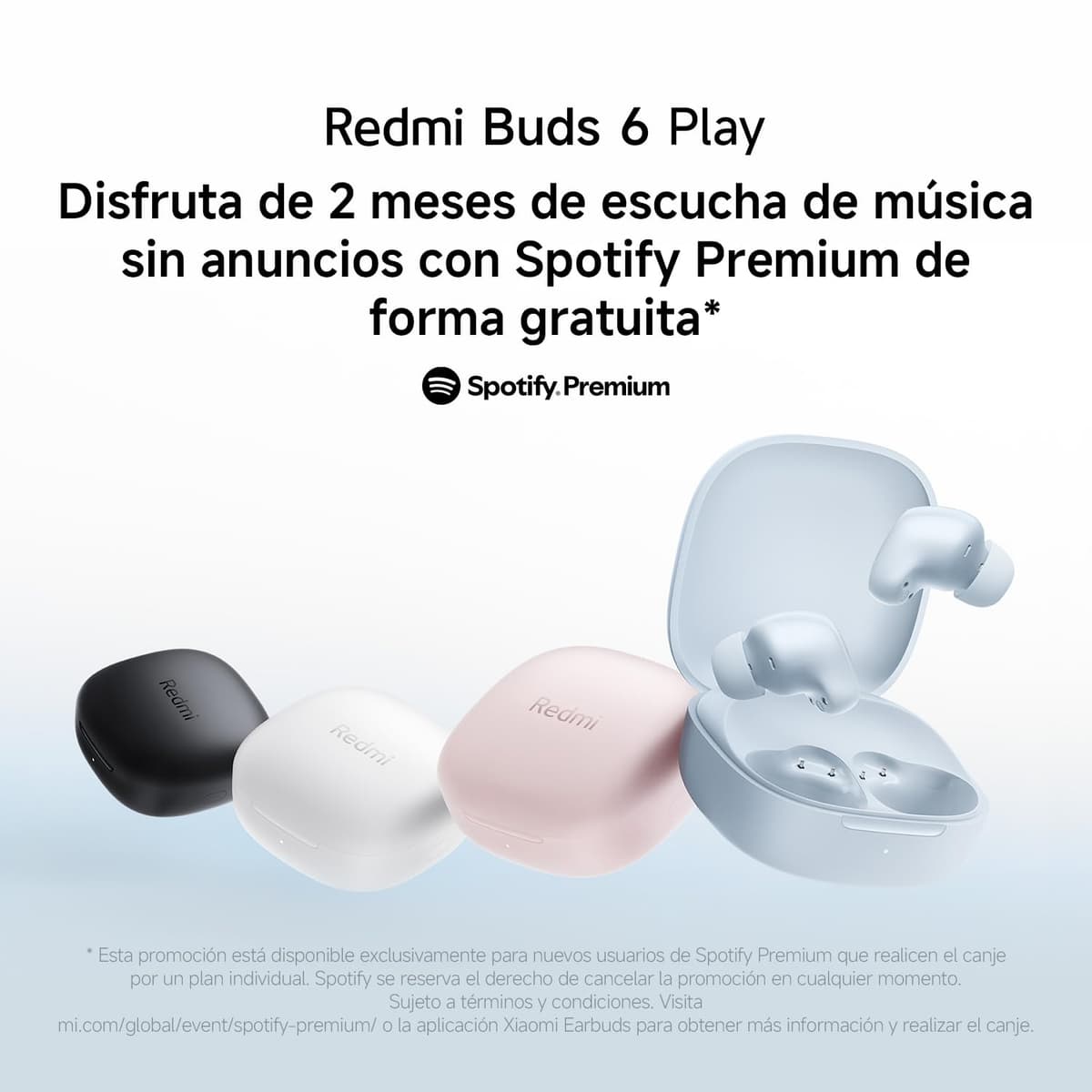 XIAOMI Redmi Buds 6 Play - Auriculares inalámbricos, cancelación de Ruido, Ligeros, hasta 36 Horas de autonomía, Bluetooth 5.4, Negro (Versión ES) — view 3
