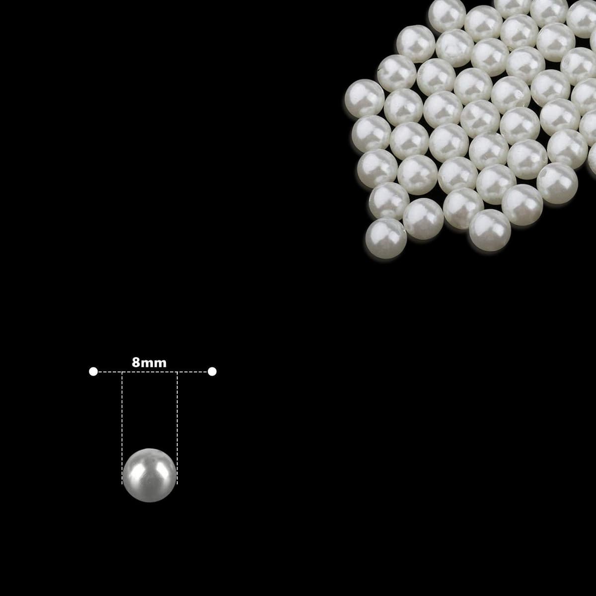 Trimming Shop Pearl Rivets Studs Round Rivets with Four Claw Nail Studs for Embellishment Clothing, Bags, Leathercrafts, Shoes Decoration, Jewelry Making, 8mm, 100 Sets — view 2