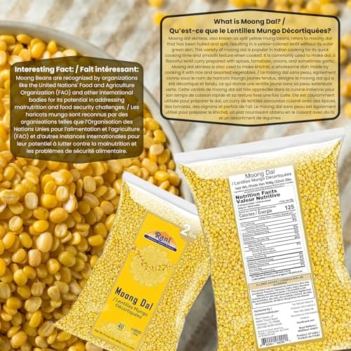 Rani Moong Dal (Split Mung Beans Without Skin) Lentils Indian 32oz (2lbs) 908g ~ All Natural | Gluten Friendly | Non-GMO | Vegan | Indian Origin — view 4