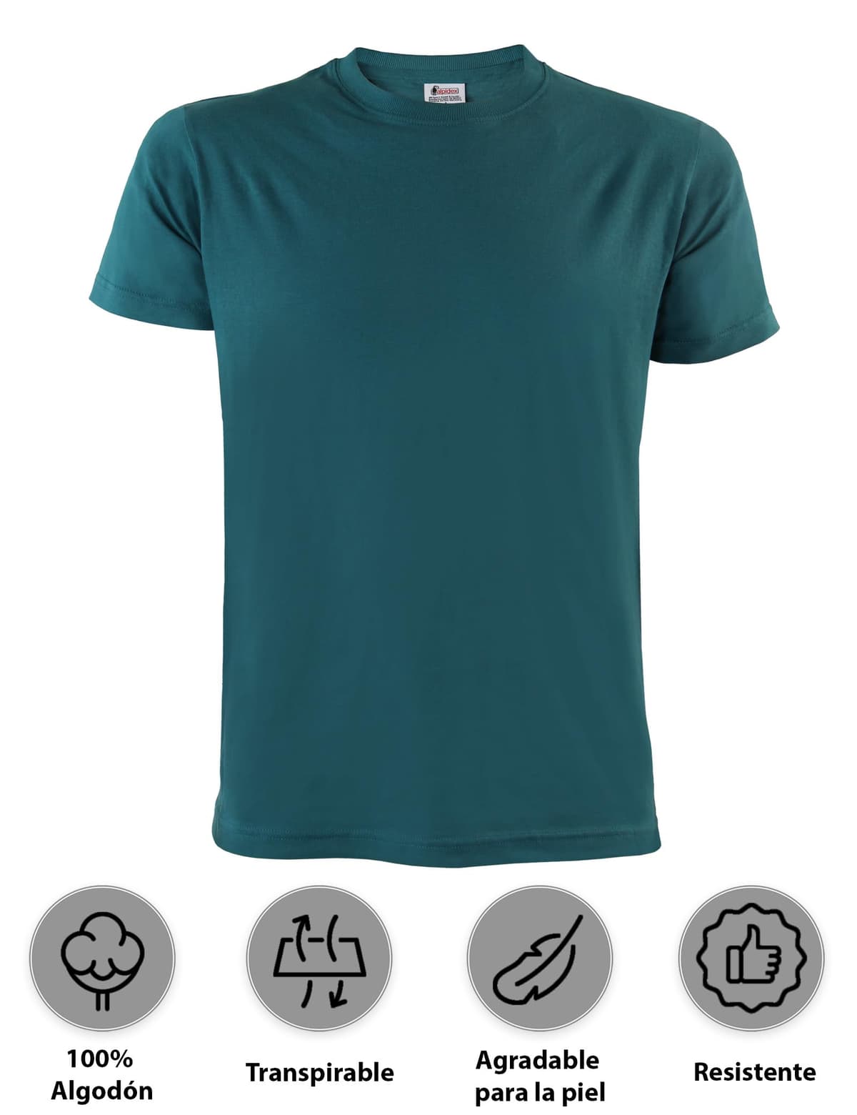 ALPIDEX T-Shirt Camisetas Hombre Pack de 5 Cuello Redondo 100% Algodón Unicolor Corta Shirt Men Camisa de Manga Casual S M L XL XXL 3XL 4XL 5XL — view 2