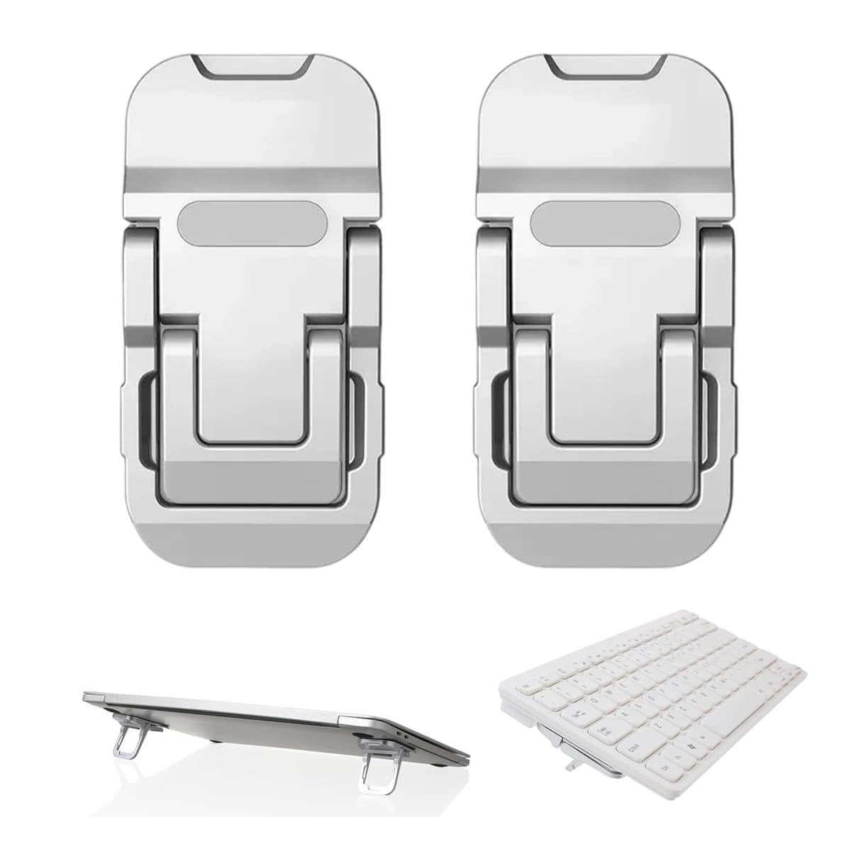 2 Pcs Portable Invisible Stand, Mini Aluminum Cooling Pad, Computer Keyboard Stands, Computer Keyboard Stand, Ergonomic and Lightweight Desktop Stands — view 7