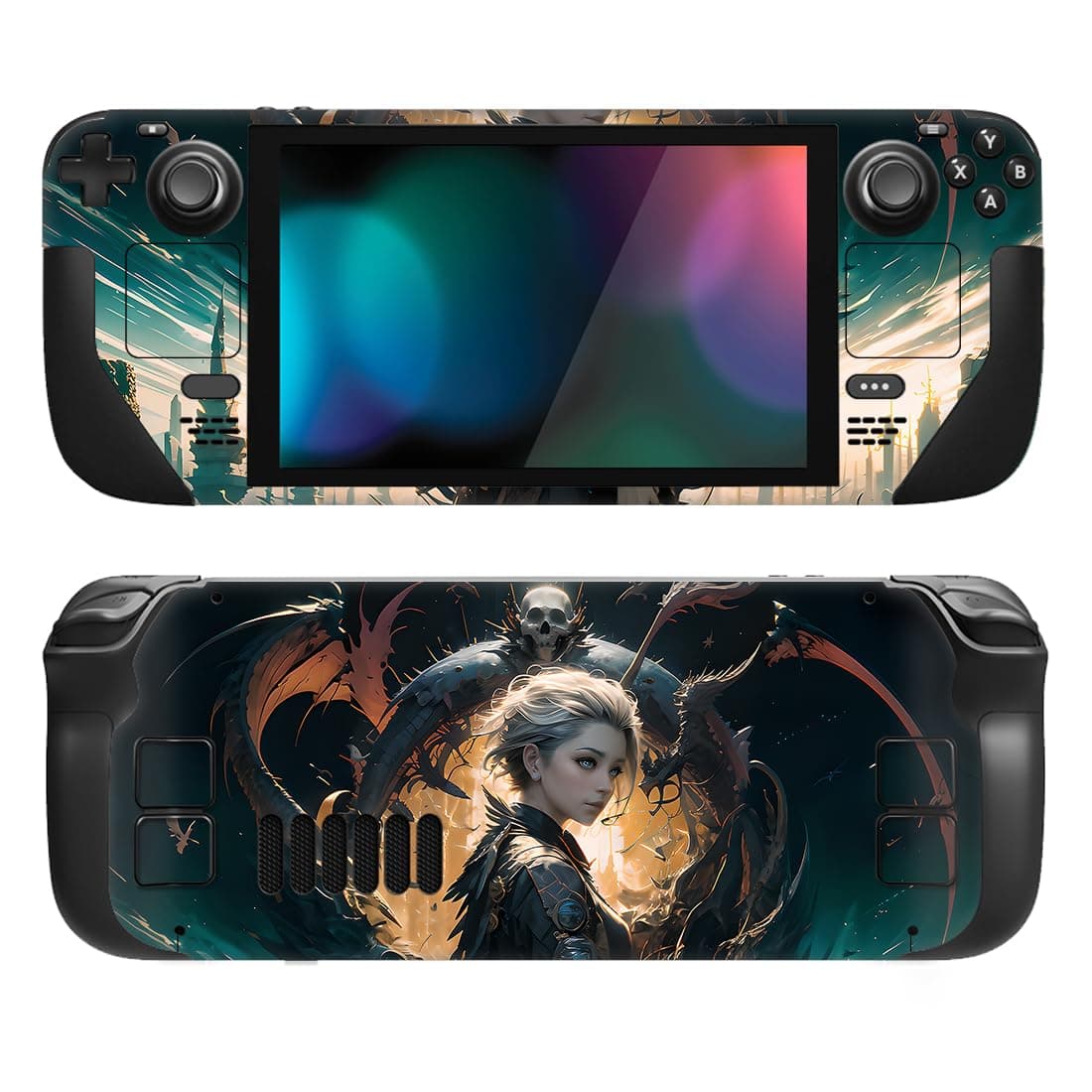 playvital Full Set Protective Skin Decal for Steam Deck LCD, Custom Stickers Vinyl Cover for Steam Deck OLED - Classics SNES Style — view 11