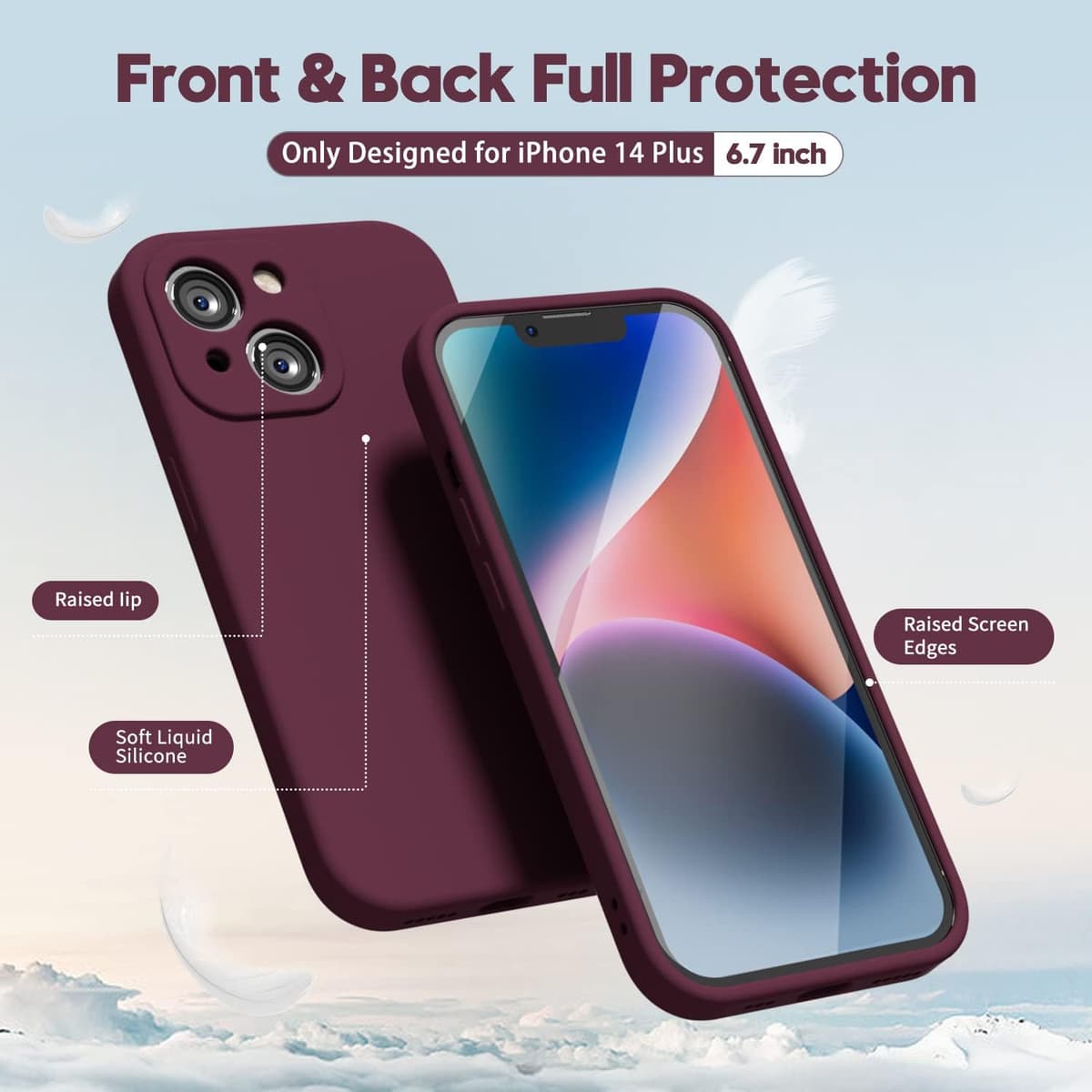 oakxco for iPhone 17 Pro Max Phone Case Liquid Silicone, Cute Thin Slim Grip Soft Rubber Gel for Women Men, Smooth Matte TPU Plain Solid Color Girly Simple Case with Camera Cover, Light Pink — view 79