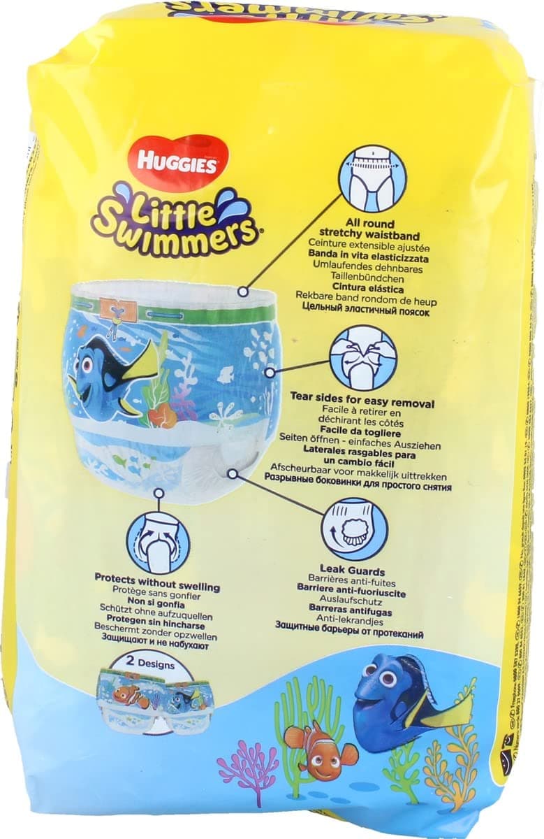 Huggies Little Swimmers, Swim Nappies, Size 5-6 - 33 Pants - Maximum Protection Swimming Nappies with Leak Guards - All-Round Stretchy Waistband — view 14