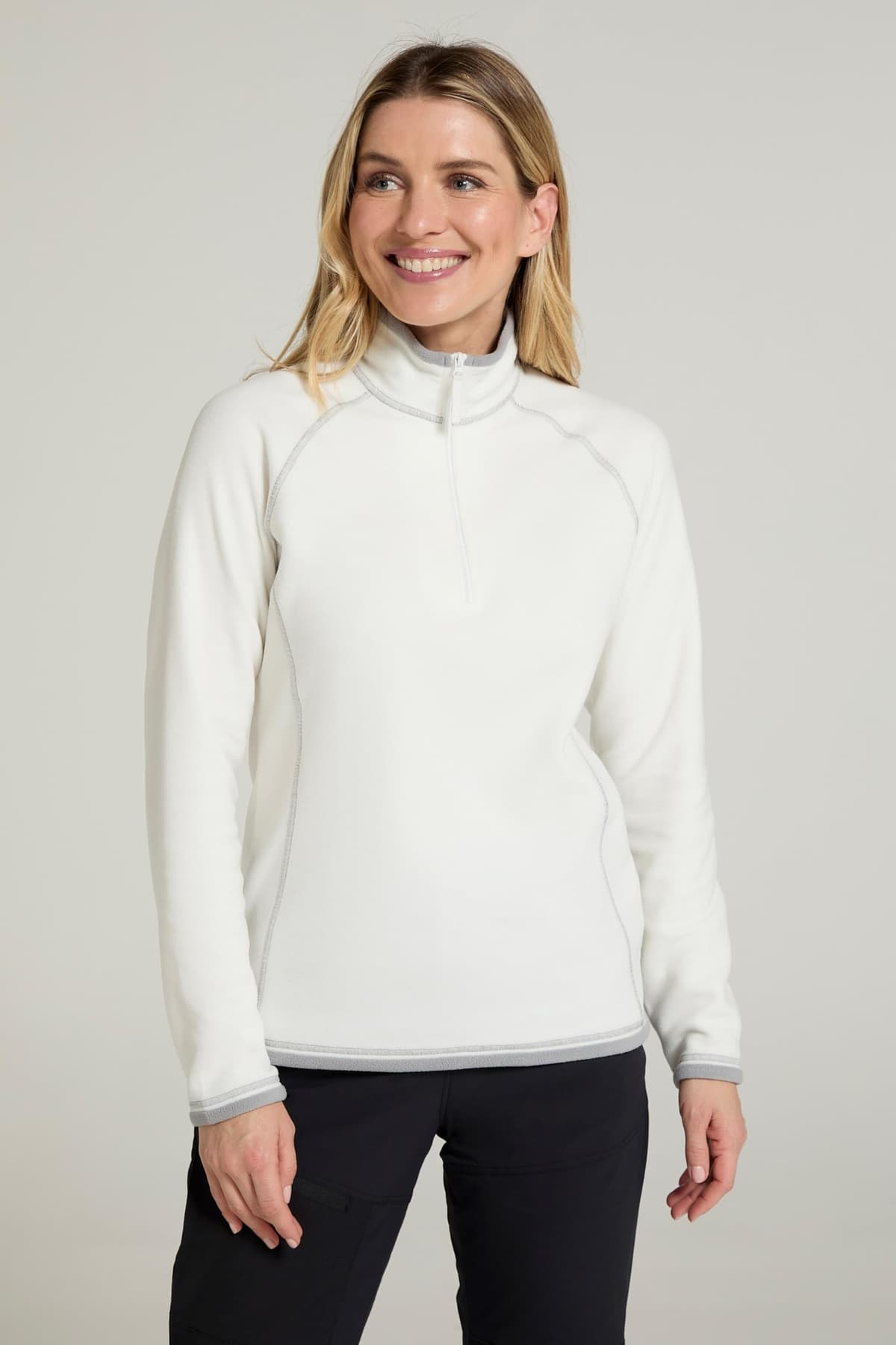 Mountain Warehouse Montana Womens Microfleece Breathable Ladies Sweater, Quick Drying Pullover, Warm Fleece Jacket, Half Zip - Anti-Pill, Lightweight, Purple, Medium — view 2