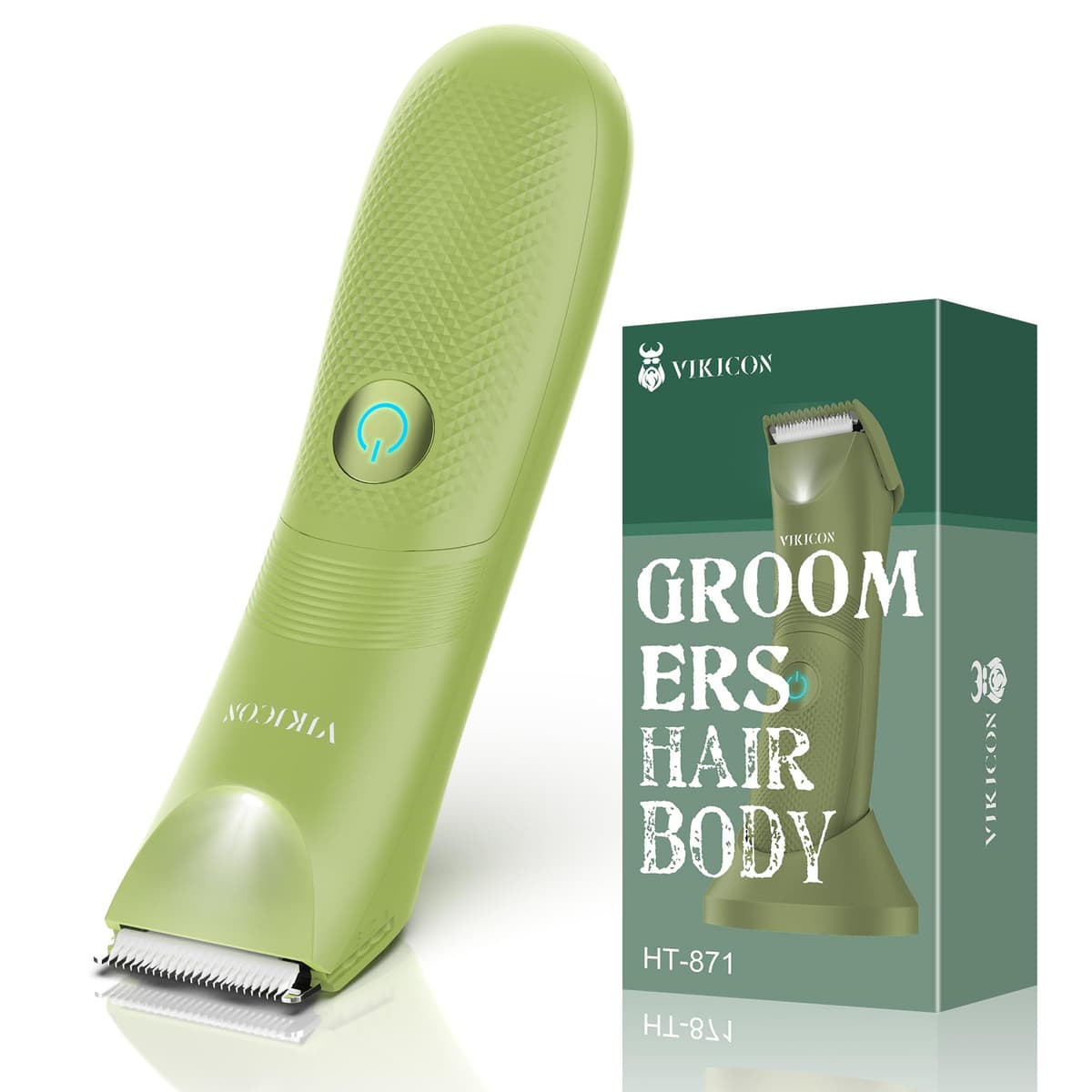 Manscape Body Trimmer Men, Painless Pubic & Balls Trimmer Men, Body Shavers w/Ceramic Blade&LED Light, IPX7 Waterproof Electric Razor, Male Grooming Kit USB-C Rechargeable, Gifts for Husband — view 12