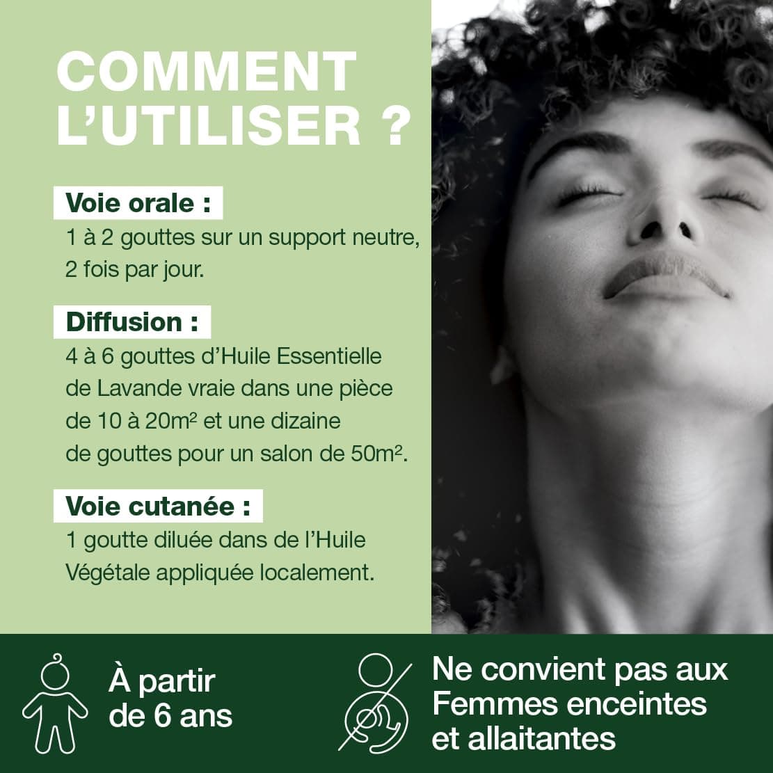 PRANARÔM Aceite Esencial Lavanda Verdadera – Sueño y Estrés – Aceite Esencial Quimiotipado HECT – 100% Puro y Natural – 10 ml — view 5