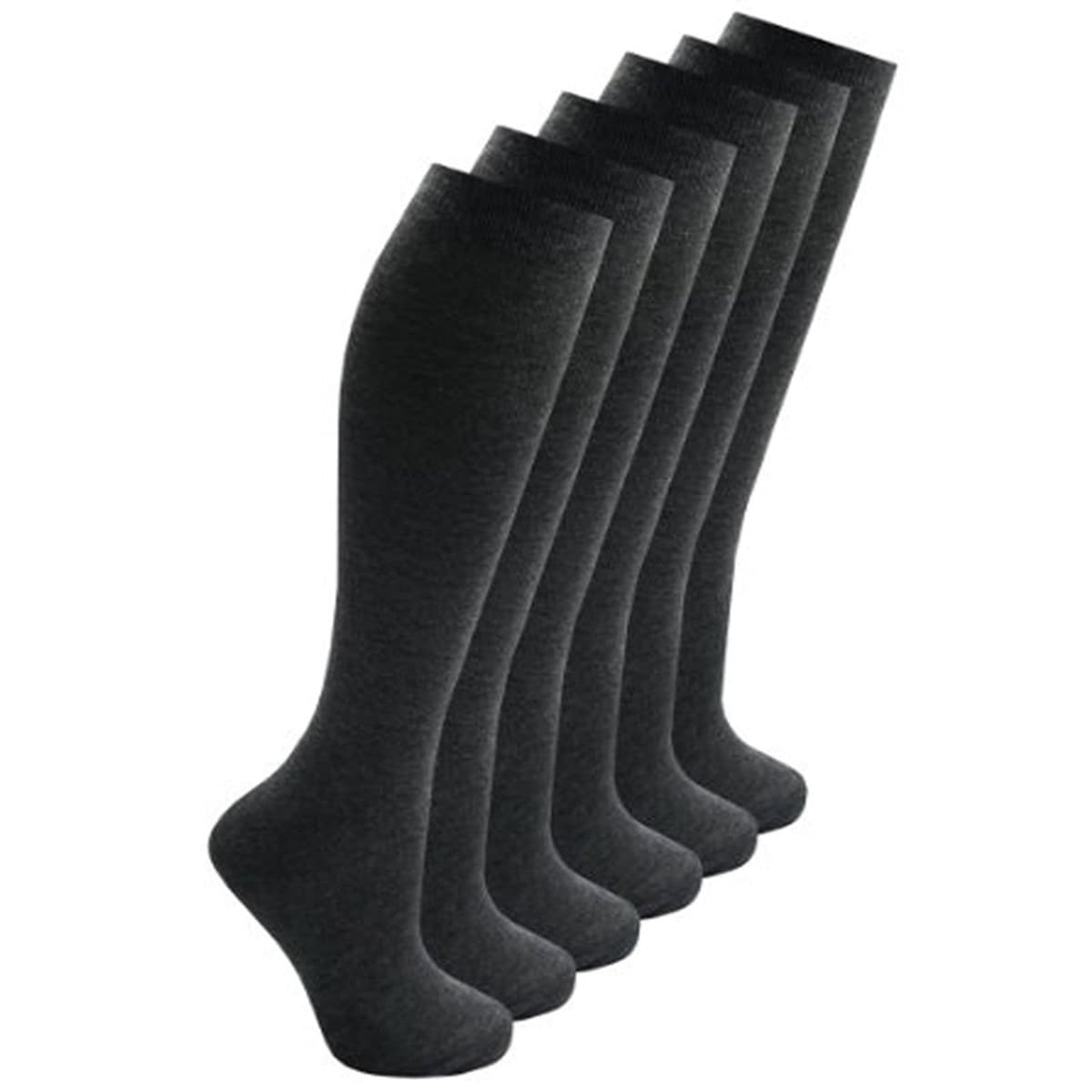 Bonjour® 6 Pairs Girls Kids Knee High School Socks Cotton Socks, Back to School Plain Socks Uniform Party Wear, Long Socks Girls Kids Knee High Socks for School — view 8