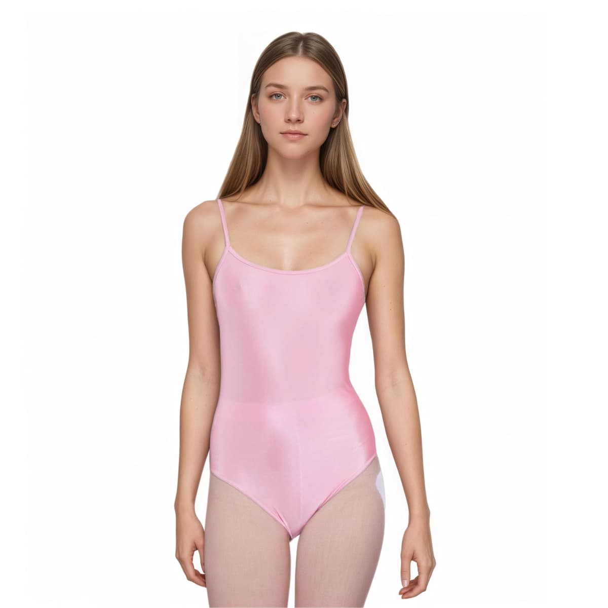 Wildarms Maillot ballet mujer tirantes finos negro, leotardo danza clásica adulto, body con escote redondo, uniforme ensayo para entrenamiento en estudio y escenario