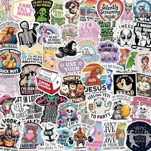 Bluradio 200PCS Holographic Sarcastic Meme Stickers for Adults (Dirty) — view 2