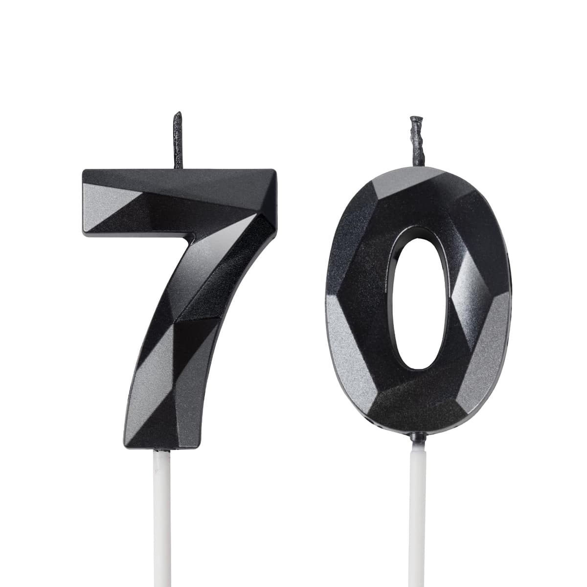 Yiran 50th Birthday Candles, Gold Number 50 Happy Birthday Candles, Cake Topper Decorations for Birthday Party, Wedding Anniversary Celebration Supply — view 144
