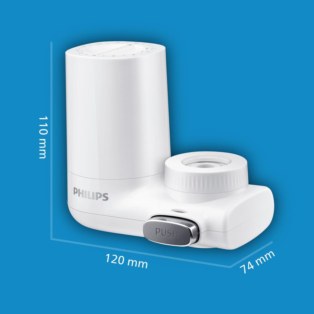 PHILIPS Filtro de agua del grifo, vertical X-Guard, blanco — view 4