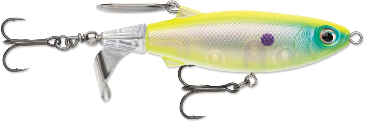 Rapala Clap Tail 110 Topwater Lure, Surface Hard Bait, Bass Fishing Lure, Loud Clacking Tail Action, 4-3/8", Broken Bone — view 2