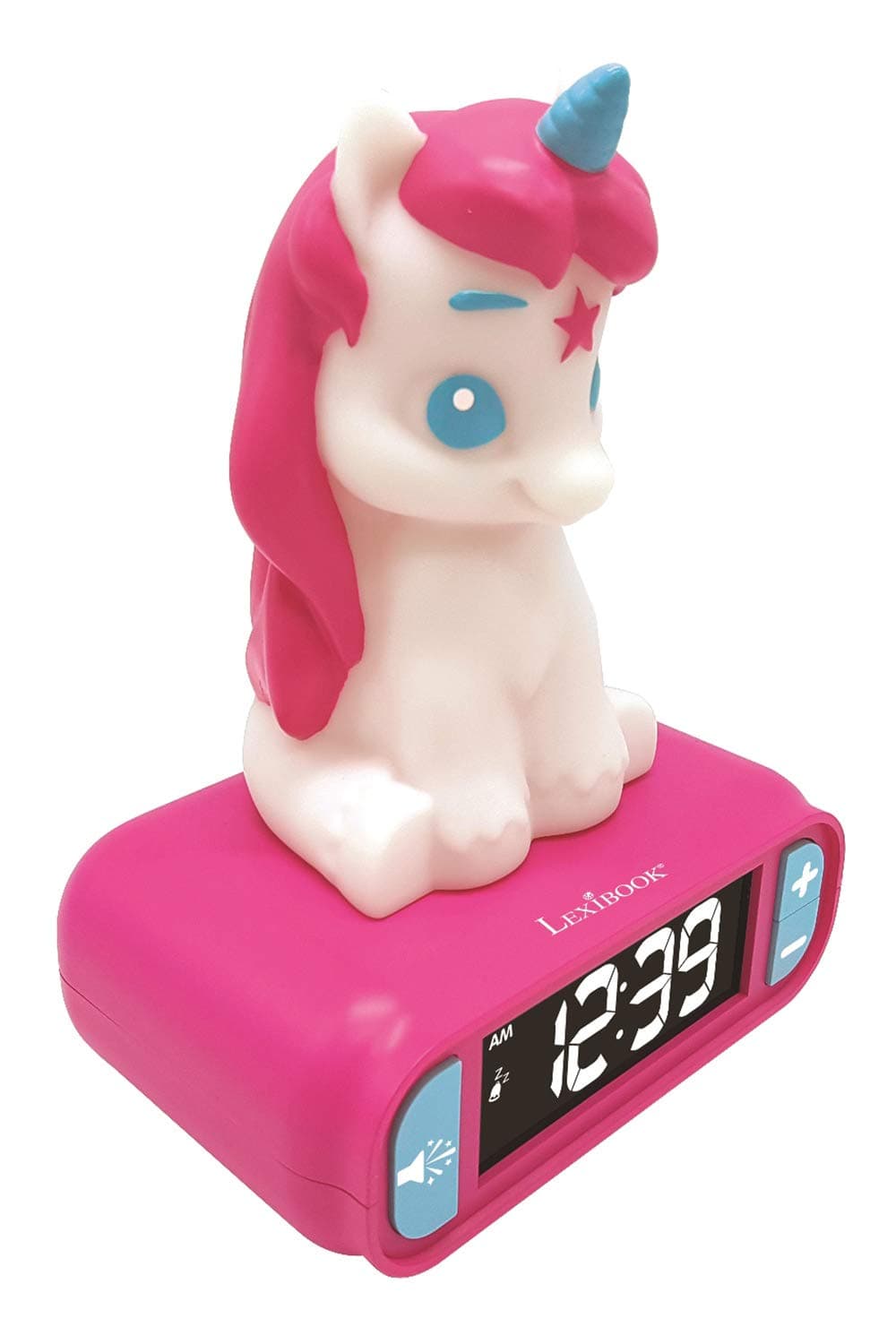 LEXIBOOK Reloj Despertador del Unicornio, Pantalla LCD Digital y luz de Noche integrada, quitamiedos niña-RL800UNI, Color Rosa (RL800UNI), Color/Modelo Surtido — view 2