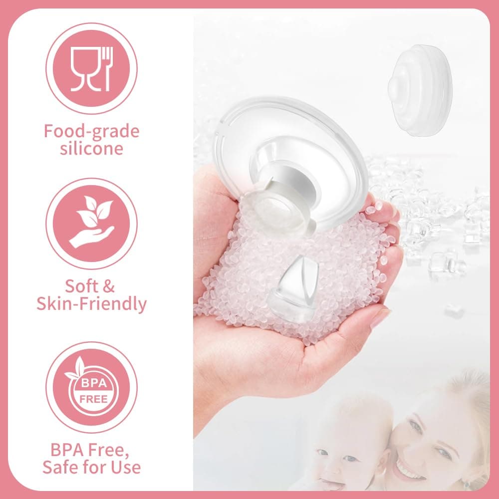 Full Replacement Parts Kit for Momcozy M5 Wearable Breast Pump, Includes 24mm Collection Cups, Silicone Diaphragms, Duckbill Valves, BPA-Free(Including 15/17/19/21mm Flange Inserts) — view 3