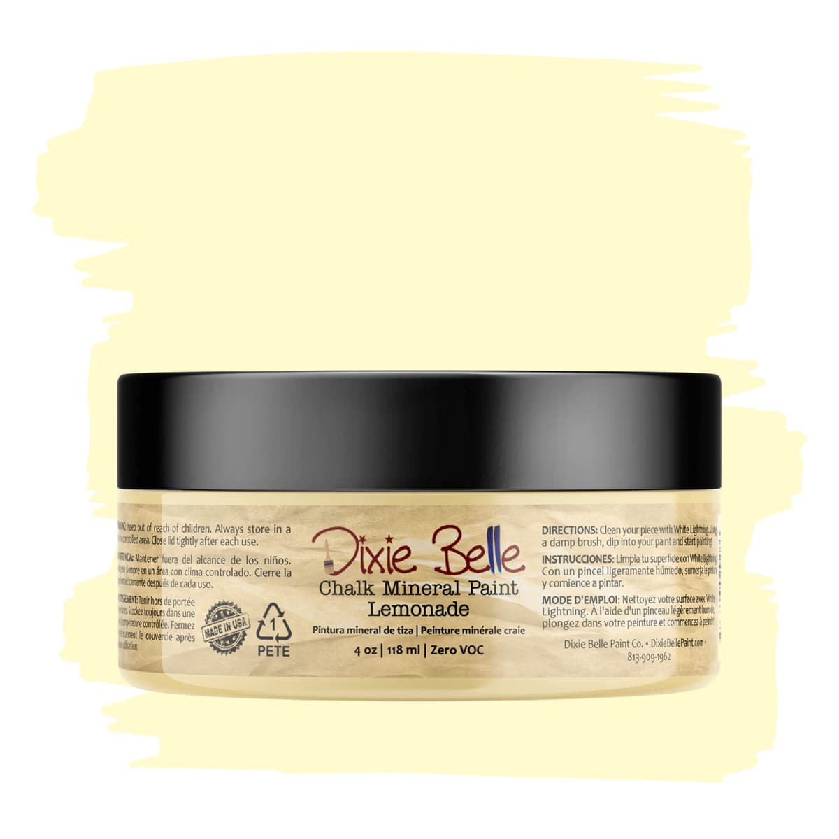 Dixie Belle Paint Company Chalk Finish Furniture Paint - Caviar (32oz) - Matte Black Chic Chalk Mineral DIY Furniture Paint — view 145