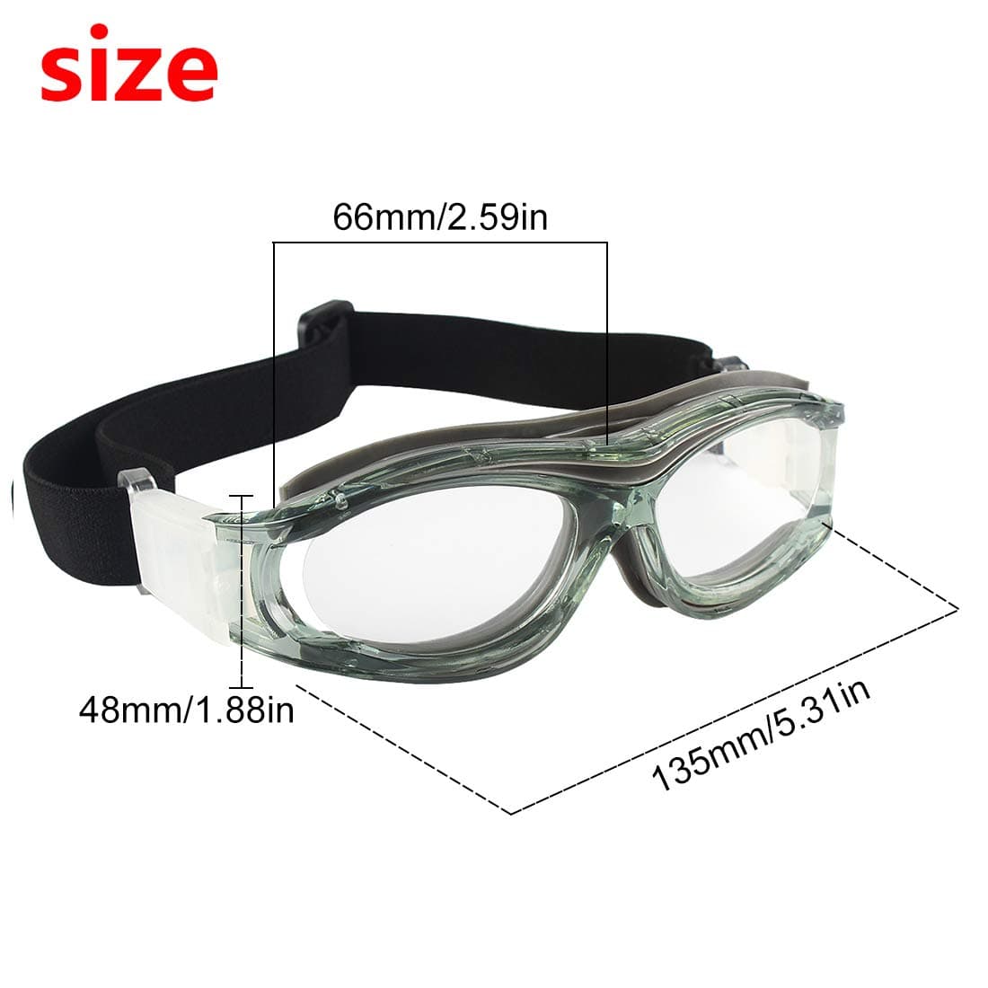 Andux Niños Baloncesto Fútbol Fútbol Deportes Gafas protectoras Gafas Gafas de seguridad para ojos LQYJ-04 — view 2